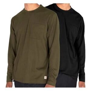 Wrangler Men's Shirts Long Sleeve 2-pack Black Green Size XXL NWT
